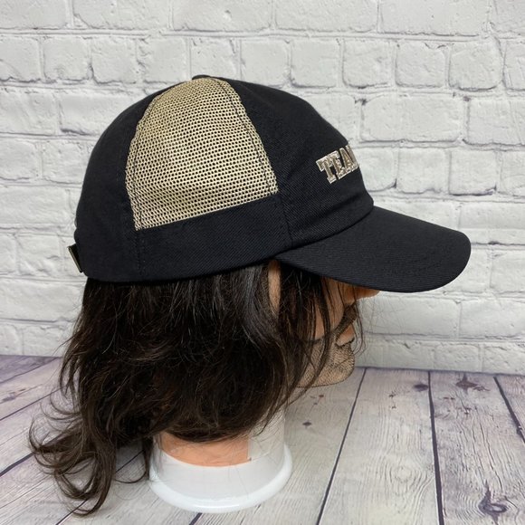 Vintage Hat Cap Strap Back Black Brown Mesh Teamsters 362 Embroidered Logo Union - Picture 4 of 9